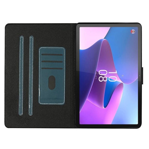 For Lenovo Tab P12 2023 / TB370FU Pure Color Smart Leather Tablet Case(Deep Green)