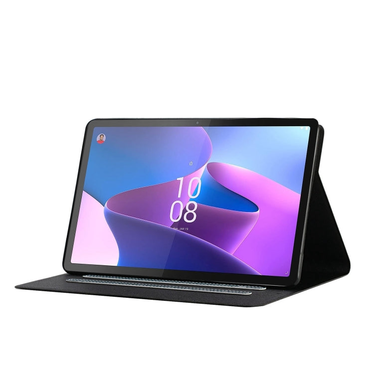 For Lenovo Tab P12 2023 / TB370FU Pure Color Smart Leather Tablet Case(Deep Green)