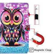 For Lenovo Tab P12 2023 / TB370FU Coloured Drawing Stitching Smart Leather Tablet Case(Owl)