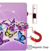 For Lenovo Tab P12 2023 / TB370FU Coloured Drawing Stitching Smart Leather Tablet Case(Butterfly)