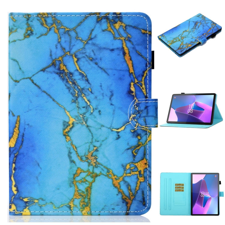 For Lenovo Tab P12 2023 / TB370FU Coloured Drawing Stitching Smart Leather Tablet Case(Gilded Marble) - Lenovo by PMC TechLife | Online Shopping South Africa | PMC TechLife | Buy Now Pay Later Mobicred