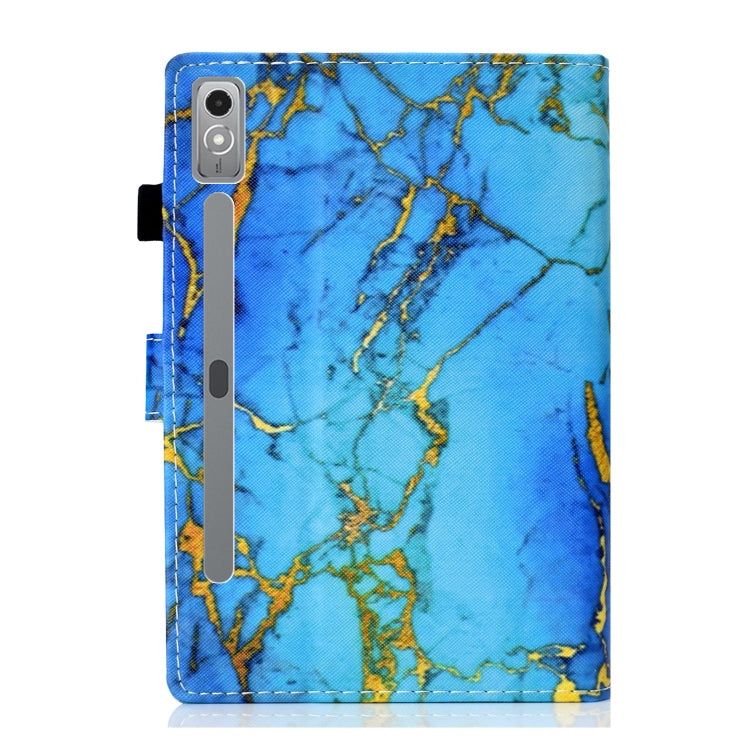 For Lenovo Tab P12 2023 / TB370FU Coloured Drawing Stitching Smart Leather Tablet Case(Gilded Marble) - Lenovo by PMC TechLife | Online Shopping South Africa | PMC TechLife | Buy Now Pay Later Mobicred