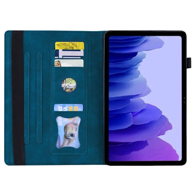 For Honor Pad 9 Splicing Shockproof Leather Tablet Case(Blue)
