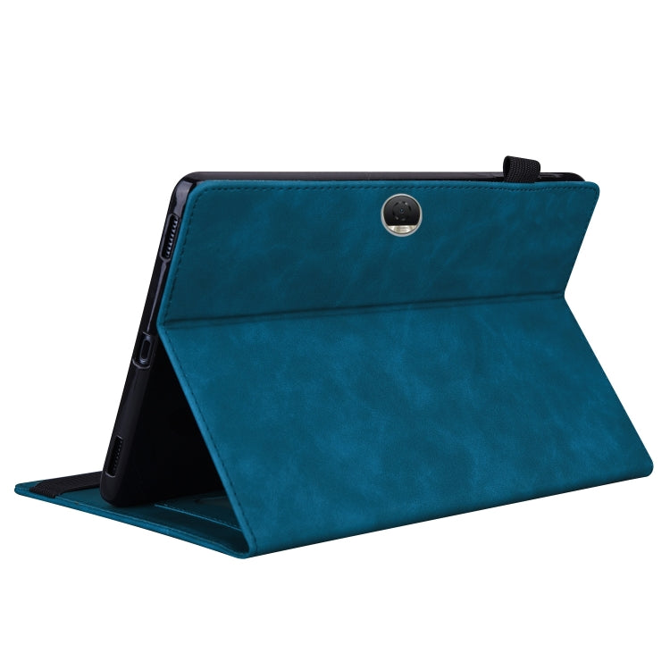 For Honor Pad 9 Splicing Shockproof Leather Tablet Case(Blue)