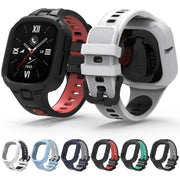 For Honor Watch 4 Two Color Integrated TPU Watch Band(White Black)