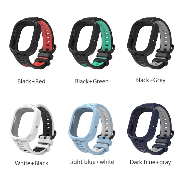 For Honor Watch 4 Two Color Integrated TPU Watch Band(White Black) - Watch Bands by PMc TechLife | Online Shopping South Africa | PMc TechLife | Buy Now Pay Later Mobicred