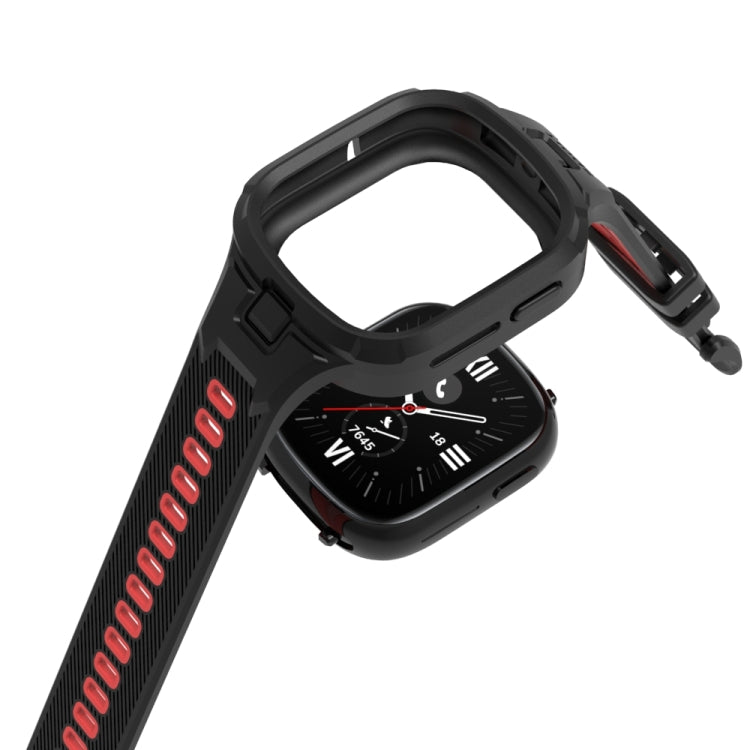 For Honor Watch 4 Two Color Integrated TPU Watch Band(Light Blue White) - Watch Bands by PMc TechLife | Online Shopping South Africa | PMc TechLife | Buy Now Pay Later Mobicred