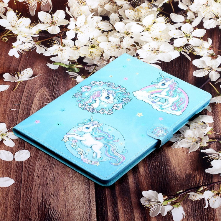 For Lenovo Tab P12 2023 / TB370FU Coloured Drawing Stitching Smart Leather Tablet Case(Unicorn) - Lenovo by PMC TechLife | Online Shopping South Africa | PMC TechLife | Buy Now Pay Later Mobicred