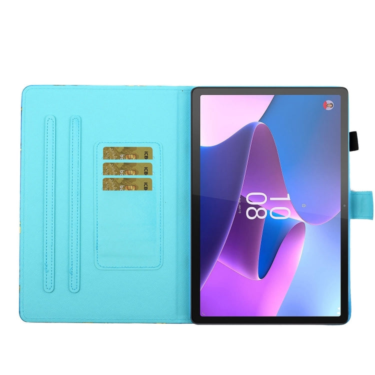 For Lenovo Tab P12 2023 / TB370FU Coloured Drawing Stitching Smart Leather Tablet Case(Unicorn)