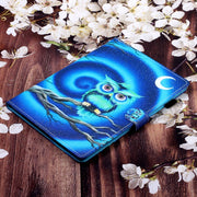 For Lenovo Tab P12 2023 / TB370FU Coloured Drawing Stitching Smart Leather Tablet Case(Moon Owl)