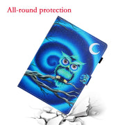 For Lenovo Tab P12 2023 / TB370FU Coloured Drawing Stitching Smart Leather Tablet Case(Moon Owl)