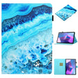 For Lenovo Tab P12 2023 / TB370FU Coloured Drawing Stitching Smart Leather Tablet Case(Blue Marble) - free shipping - PMC TechLife - Order now!