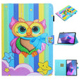 For Lenovo Tab P12 2023 / TB370FU Coloured Drawing Stitching Smart Leather Tablet Case(Rainbow Owl) - Lenovo by PMC TechLife | Online Shopping South Africa | PMC TechLife | Buy Now Pay Later Mobicred