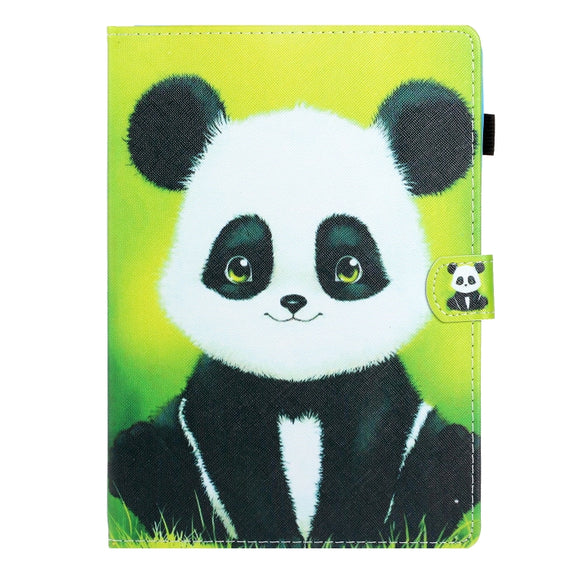 For Lenovo Tab M11/ Xiaoxin Pad 11 2024 Coloured Drawing Stitching Smart Leather Tablet Case(Panda)