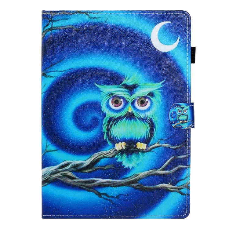 For Lenovo Tab M11/ Xiaoxin Pad 11 2024 Coloured Drawing Stitching Smart Leather Tablet Case(Moon Owl) - Lenovo by PMC Jewellery | Online Shopping South Africa | PMC Jewellery | Buy Now Pay Later Mobicred