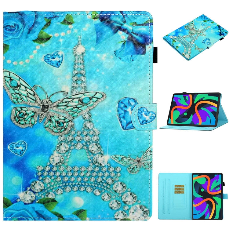 For Lenovo Tab M11/ Xiaoxin Pad 11 2024 Coloured Drawing Stitching Smart Leather Tablet Case(Butterfly Tower) - Lenovo by PMC Jewellery | Online Shopping South Africa | PMC Jewellery | Buy Now Pay Later Mobicred