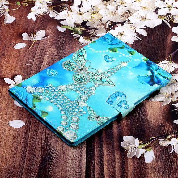 For Lenovo Tab M11/ Xiaoxin Pad 11 2024 Coloured Drawing Stitching Smart Leather Tablet Case(Butterfly Tower)
