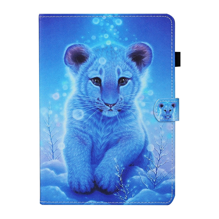 For Lenovo Tab P12 2023 / TB370FU Coloured Drawing Stitching Smart Leather Tablet Case(Little Tiger) - Lenovo by PMC TechLife | Online Shopping South Africa | PMC TechLife | Buy Now Pay Later Mobicred