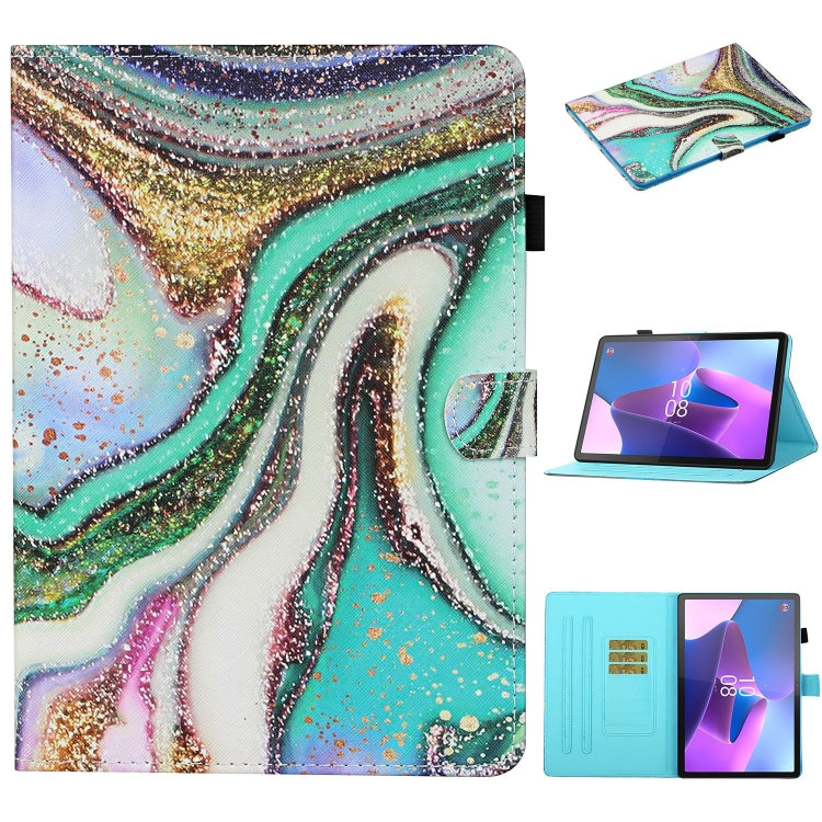 For Lenovo Tab P12 2023 / TB370FU Coloured Drawing Stitching Smart Leather Tablet Case(Colored Sand) - Lenovo by PMC TechLife | Online Shopping South Africa | PMC TechLife | Buy Now Pay Later Mobicred