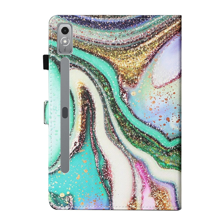For Lenovo Tab P12 2023 / TB370FU Coloured Drawing Stitching Smart Leather Tablet Case(Colored Sand) - Lenovo by PMC TechLife | Online Shopping South Africa | PMC TechLife | Buy Now Pay Later Mobicred