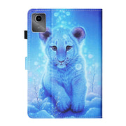 For Lenovo Tab M11/ Xiaoxin Pad 11 2024 Coloured Drawing Stitching Smart Leather Tablet Case(Little Tiger)
