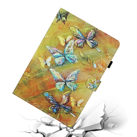 For Lenovo Tab M11/ Xiaoxin Pad 11 2024 Coloured Drawing Stitching Smart Leather Tablet Case(Butterfly)