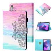 For Lenovo Tab P12 2023 / TB370FU Coloured Drawing Stitching Smart Leather Tablet Case(Colorful Mandala)