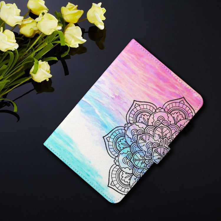 For Lenovo Tab P12 2023 / TB370FU Coloured Drawing Stitching Smart Leather Tablet Case(Colorful Mandala)