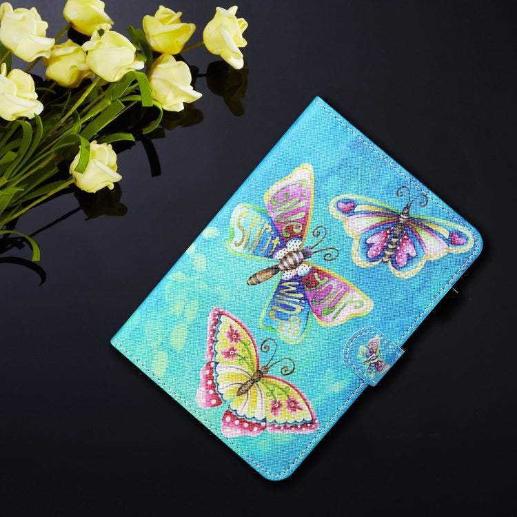 For Lenovo Tab P12 2023 / TB370FU Coloured Drawing Stitching Smart Leather Tablet Case(Colorful Butterflies)