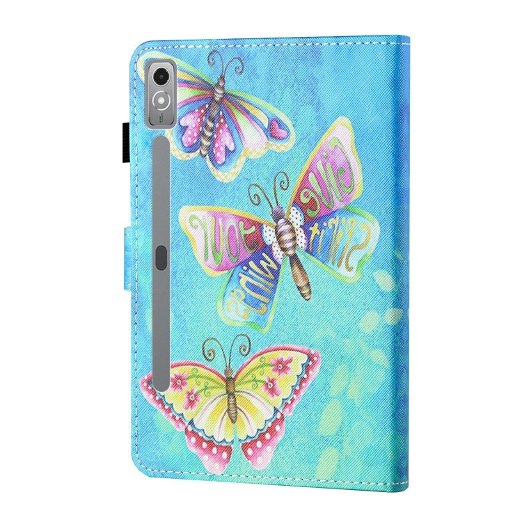 For Lenovo Tab P12 2023 / TB370FU Coloured Drawing Stitching Smart Leather Tablet Case(Colorful Butterflies) - Lenovo by PMC TechLife | Online Shopping South Africa | PMC TechLife | Buy Now Pay Later Mobicred