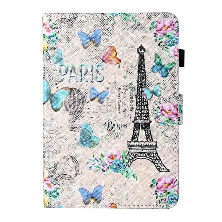 For Lenovo Tab M11/ Xiaoxin Pad 11 2024 Coloured Drawing Stitching Smart Leather Tablet Case(Tower Butterflies) - Lenovo by PMC Jewellery | Online Shopping South Africa | PMC Jewellery | Buy Now Pay Later Mobicred