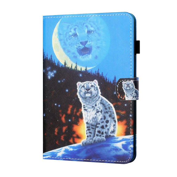 For Lenovo Tab P12 2023 / TB370FU Coloured Drawing Stitching Smart Leather Tablet Case(Double Shadow Tiger)