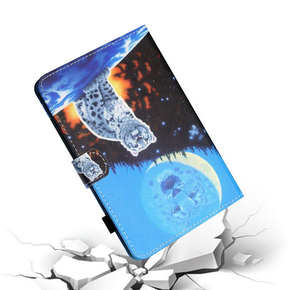 For Lenovo Tab P12 2023 / TB370FU Coloured Drawing Stitching Smart Leather Tablet Case(Double Shadow Tiger)