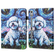 For Lenovo Tab P12 2023 / TB370FU Coloured Drawing Stitching Smart Leather Tablet Case(Oil Painting Dog) - Lenovo by PMC TechLife | Online Shopping South Africa | PMC TechLife | Buy Now Pay Later Mobicred