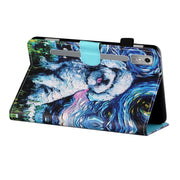For Lenovo Tab P12 2023 / TB370FU Coloured Drawing Stitching Smart Leather Tablet Case(Oil Painting Dog)