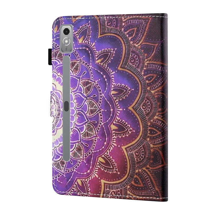 For Lenovo Tab P12 2023 / TB370FU Coloured Drawing Stitching Smart Leather Tablet Case(Mandala Flower) - Lenovo by PMC TechLife | Online Shopping South Africa | PMC TechLife | Buy Now Pay Later Mobicred