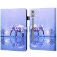 For Lenovo Tab P12 2023 / TB370FU Coloured Drawing Stitching Smart Leather Tablet Case(Tree and Elephant) - Lenovo by PMC TechLife | Online Shopping South Africa | PMC TechLife | Buy Now Pay Later Mobicred