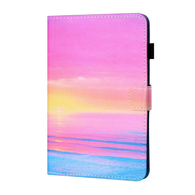For Lenovo Tab P12 2023 / TB370FU Coloured Drawing Stitching Smart Leather Tablet Case(Sunrise) - Lenovo by PMC TechLife | Online Shopping South Africa | PMC TechLife | Buy Now Pay Later Mobicred