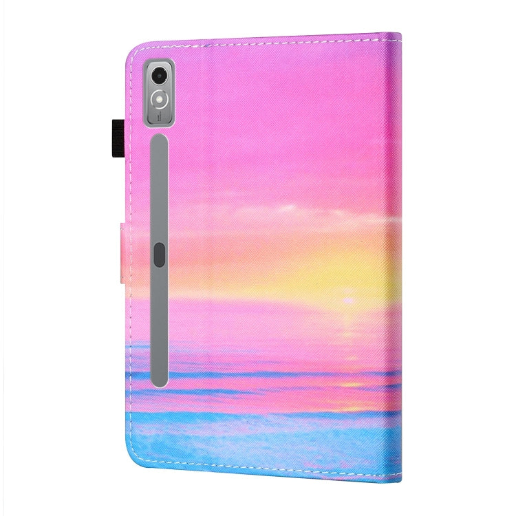 For Lenovo Tab P12 2023 / TB370FU Coloured Drawing Stitching Smart Leather Tablet Case(Sunrise) - Lenovo by PMC TechLife | Online Shopping South Africa | PMC TechLife | Buy Now Pay Later Mobicred