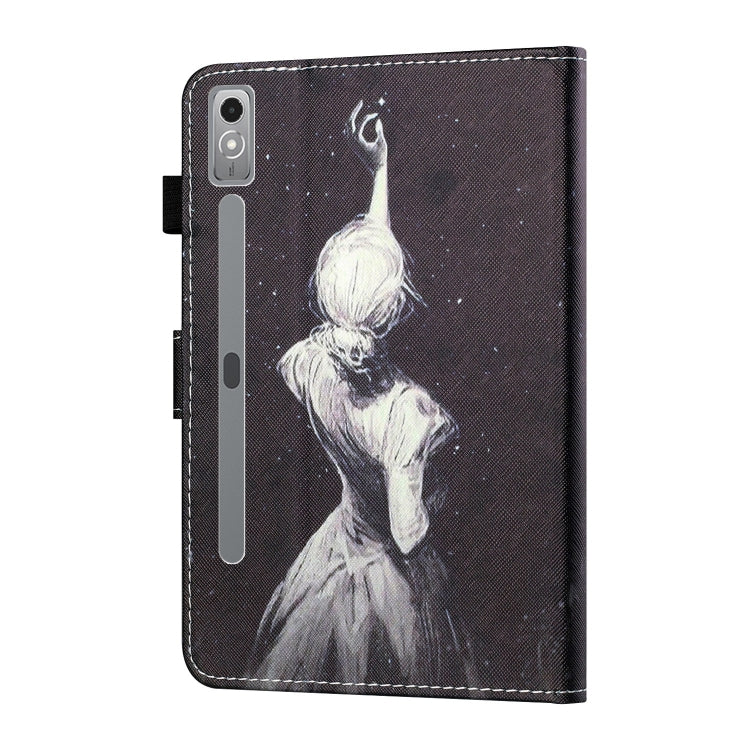 For Lenovo Tab P12 2023 / TB370FU Coloured Drawing Stitching Smart Leather Tablet Case(Star Girl) - Lenovo by PMC TechLife | Online Shopping South Africa | PMC TechLife | Buy Now Pay Later Mobicred