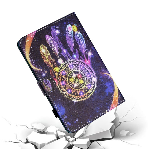 For Lenovo Tab P12 2023 / TB370FU Coloured Drawing Stitching Smart Leather Tablet Case(Starry Sky Wind Chime)