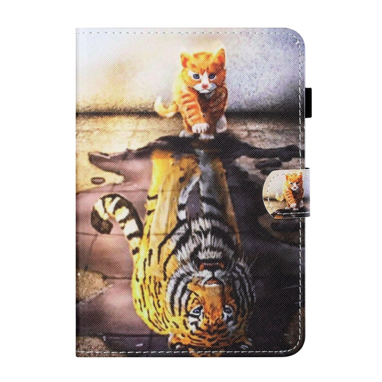 For Lenovo Tab M11/ Xiaoxin Pad 11 2024 Coloured Drawing Stitching Smart Leather Tablet Case(Cat and Tiger) - Lenovo by PMC Jewellery | Online Shopping South Africa | PMC Jewellery | Buy Now Pay Later Mobicred