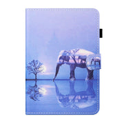 For Lenovo Tab M11/ Xiaoxin Pad 11 2024 Coloured Drawing Stitching Smart Leather Tablet Case(Tree and Elephant)