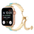For Apple Watch 38mm Shell Beads Chain Bracelet Metal Watch Band(Blue White Gold) - free shipping - PMC TechLife - Order now!