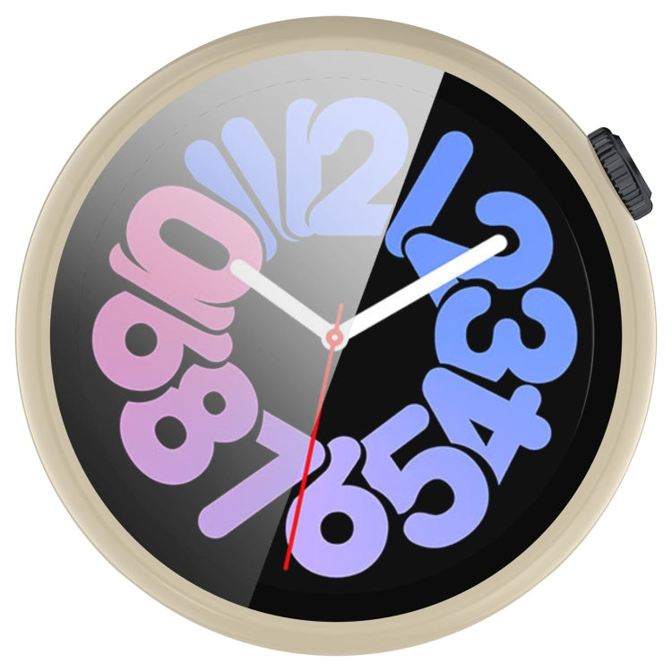 For vivo Watch 3 PC + Tempered Glass Film Integrated Watch Case(Ivory White) - Watch Case by PMC TechLife | Online Shopping South Africa | PMC TechLife | Buy Now Pay Later Mobicred