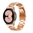 For Samsung Galaxy Watch6 / 6 Classic Flat Head Three-bead Stainless Steel Watch Band(Rose Gold) - free shipping - PMC TechLife - Order now!