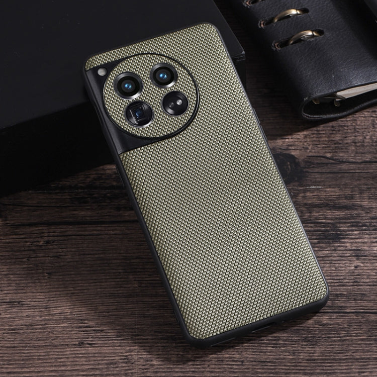 For OnePlus 12 Nylon Cloth Texture +TPU Phone Case(Green) - OnePlus Cases by PMC TechLife | Online Shopping South Africa | PMC TechLife | Buy Now Pay Later Mobicred