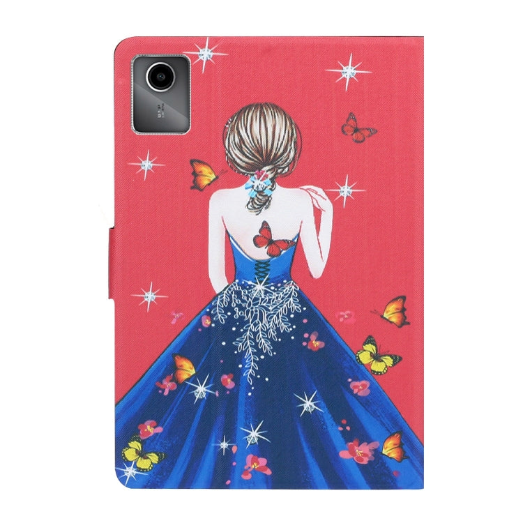 For Lenovo Tab M11/ Xiaoxin Pad 11 2024 Voltage Coloured Drawing Smart Leather Tablet Case(Girl Back) - Lenovo by PMC TechLife | Online Shopping South Africa | PMC TechLife | Buy Now Pay Later Mobicred