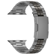 For Apple Watch Series 8 41mm Tortoise Buckle Titanium Steel Watch Band(Grey)