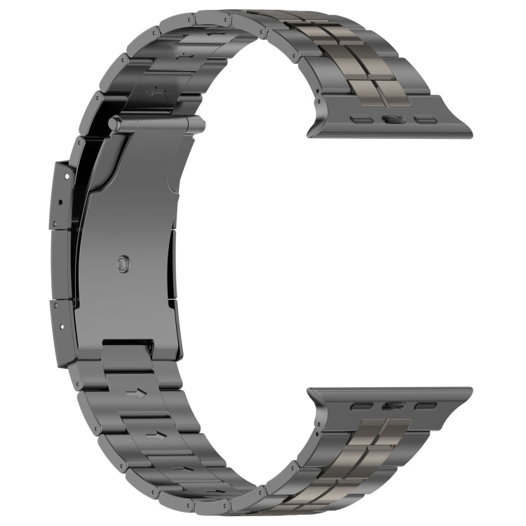 For Apple Watch Series 7 45mm Tortoise Buckle Titanium Steel Watch Band(Grey) - Watch Bands by PMC TechLife | Online Shopping South Africa | PMC TechLife